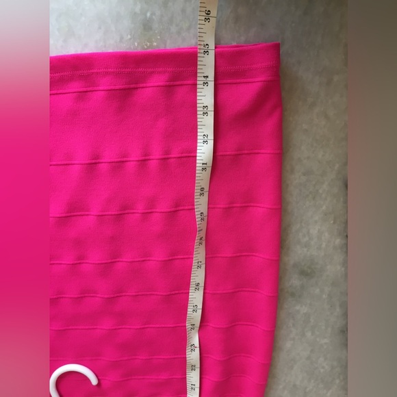 Bozzolo Hot Pink Stretch Ribbed Dress - Picture 14 of 16